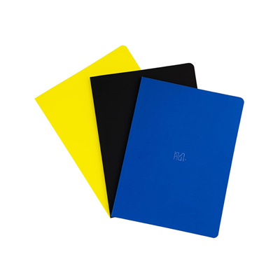 Kunnui Thin Flexible Journal Notebooks 12x16 cm 64 Pages Noktalı 140 Gr Siyah