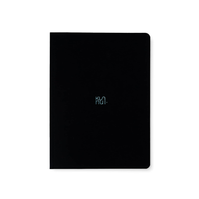 Kunnui Thin Flexible Journal Notebooks 12x16 cm 64 Pages Noktalı 140 Gr Siyah