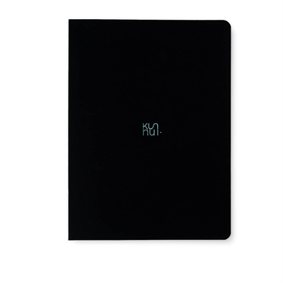 Kunnui Thin Flexible Journal Notebooks 15x21 cm 64 Pages Noktalı 140 Gr Siyah