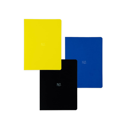 Kunnui Thin Flexible Journal Notebooks 12x16 cm 64 Pages Noktalı 140 Gr Grey