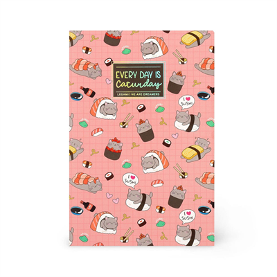 Legami Quaderno Small Çizgili Defter Sushi Kedi 135x90mm