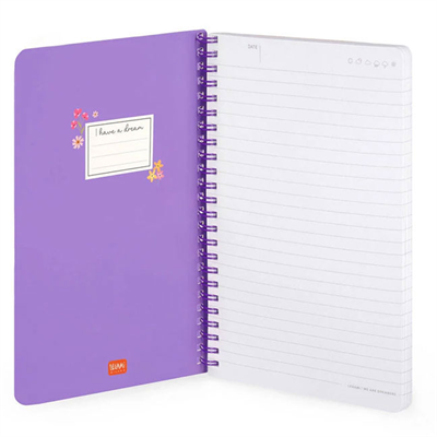 Legami Maxi Spiralli Çizgili Defter Çiçek A4NOTS0060