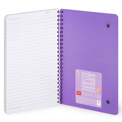 Legami Maxi Spiralli Çizgili Defter Çiçek A4NOTS0060