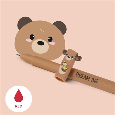 Legami Silinebilir Kırmızı Jel Kalem-Teddy Bear