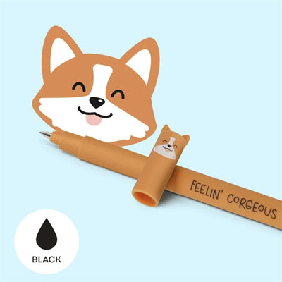Legami Silinebilir Siyah Jel Kalem-Corgi