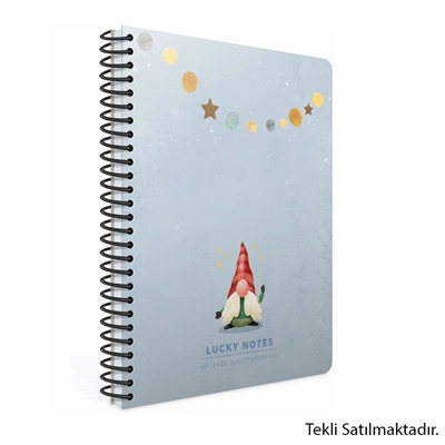 Lucky Notes Spiralli 80Yp Kareli Defter