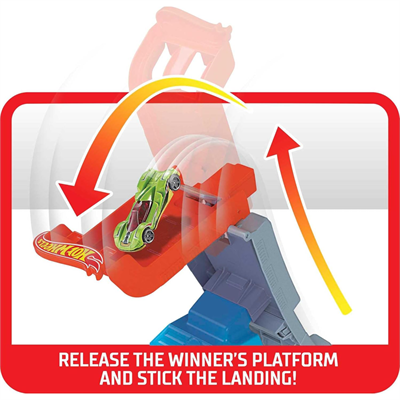 Hot Wheels Şampiyonluk Parkuru Yarış Seti, Hill Climb Champion Pist Seti, Fırlatıcılı GBF83-GBF81