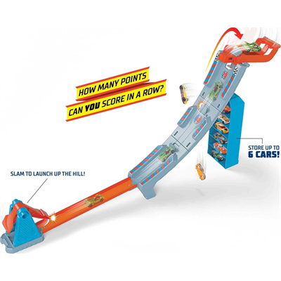 Hot Wheels Şampiyonluk Parkuru Yarış Seti, Hill Climb Champion Pist Seti, Fırlatıcılı GBF83-GBF81