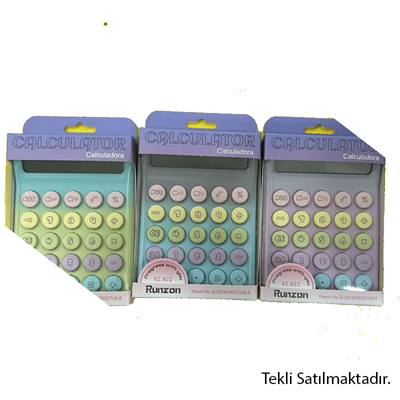 Runzon Rz822 Hesap Makinesi Karışık Renkler