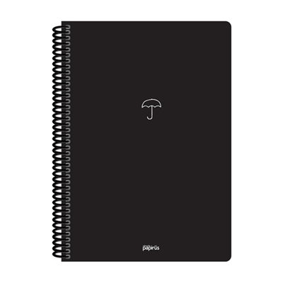 Papirüs Mini Spiralli 17x24cm Pp Kapak 80yp Çizgili Defter