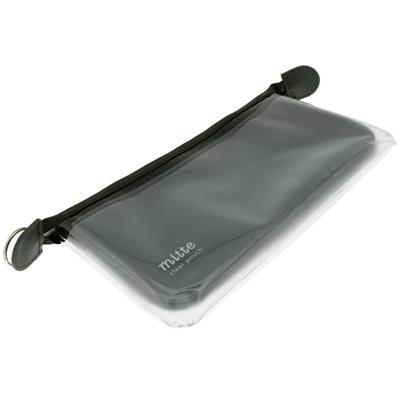 Mitte Şeffaf İnce Bölmeli Kalemlik Siyah 