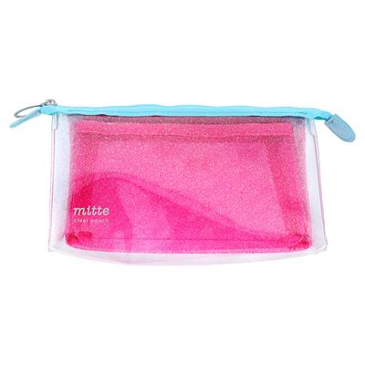Mitte Şeffaf Kalemlik Bölmeli Pembe & Mavi