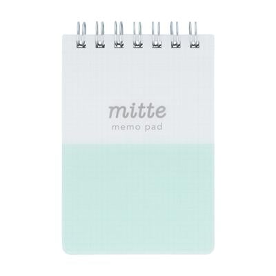 Mitte Spiralli 7,5x11,7 Cm Kareli Defter Yeşil