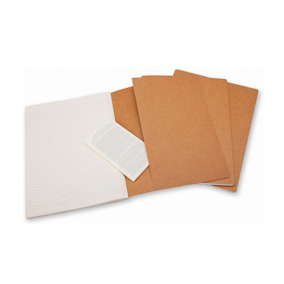 Moleskıne Cahıer X-Large Ruled Notebook Kraft (Çizgili 3Lü Paket Bej)