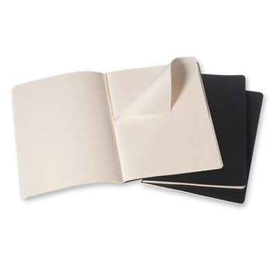 Moleskıne Cahıer X-Large Ruled Notebook Black (Çizgili 3Lü Paket Siyah)