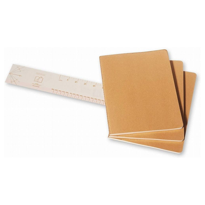 Moleskıne Cahıer X-Large Ruled Notebook Kraft (Çizgili 3Lü Paket Bej)