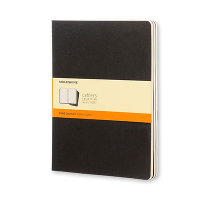 Moleskıne Cahıer X-Large Ruled Notebook Black (Çizgili 3Lü Paket Siyah)