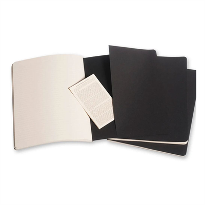Moleskıne Cahıer X-Large Ruled Notebook Black (Çizgili 3Lü Paket Siyah)