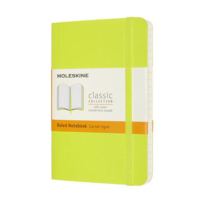 Moleskine Classic Yumuşak Kapak Çizgili Defter 9x14 Lemon Green
