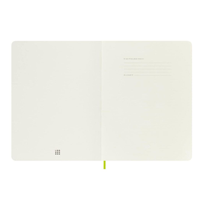Moleskine Ekstra Büyük Çizgili Kapaklı Defter Limon Yeşili 19x25