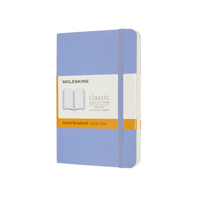 Moleskine Klasik Defter | Yumuşak Kapak | Cep (3,5 × 5,5 inç) | Çizgili/Çizgili Ortanca Mavisi192 Sf