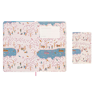 Moleskine Not Defteri Sakura Not Defteri 13 x 21 cm, Koyu Pembe Bisiklet Motifi