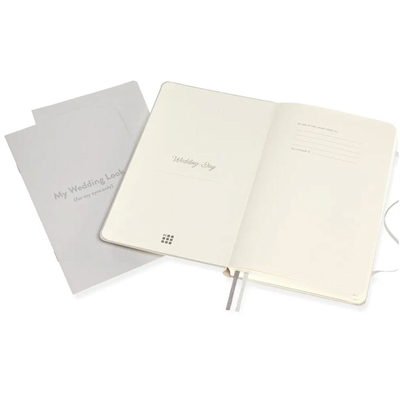 Moleskine Tutku Günlüğü - Düğün | Sert Kapak | Büyük (5 × 8,25 inç) | İnci Grisi | 400 Sayfa
