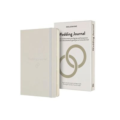 Moleskine Tutku Günlüğü - Düğün | Sert Kapak | Büyük (5 × 8,25 inç) | İnci Grisi | 400 Sayfa