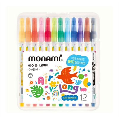 Monami Airlong Kurumayan Keçeli Kalem Seti 12 Renk
