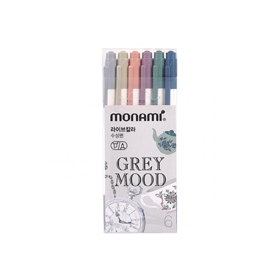 Monami Live Color Çizim Kalemi 6 Lı Grey Mood