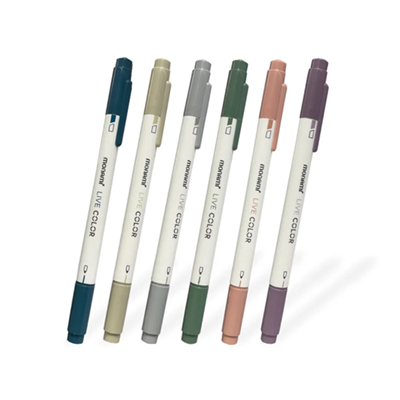 Monami Live Color Çizim Kalemi 6 Lı Grey Mood