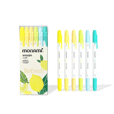 Monami Live Color Refresh 6lı Fosforlu Kalem Seti