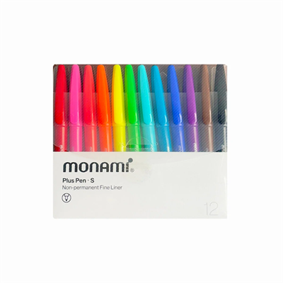 Monami Plus Pen S Fineliner 12 Li Set