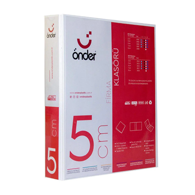 Önder 2015-5 Firma Klasörü 5 Cm 4 Halka Beyaz