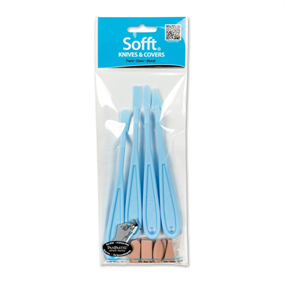 Panpastel Colorfin Plastik Sofft Bıçak W/8, # 1 Yuvarlak, # Oval 2 Düz, # 3 Ve # 4-Punkt