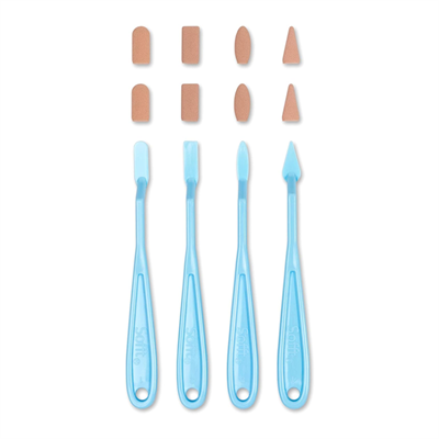 Panpastel Colorfin Plastik Sofft Bıçak W/8, # 1 Yuvarlak, # Oval 2 Düz, # 3 Ve # 4-Punkt