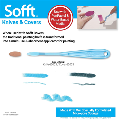 Panpastel Colorfin Plastik Sofft Bıçak W/8, # 1 Yuvarlak, # Oval 2 Düz, # 3 Ve # 4-Punkt