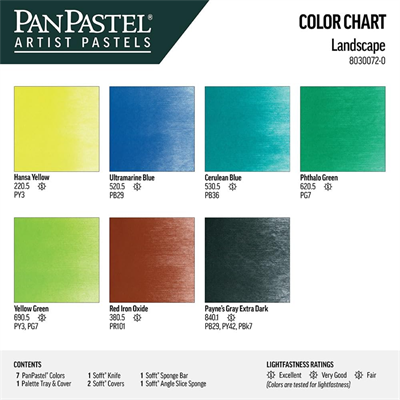 Pan Pastel Ultra Yumuşak Sanatçılar Boyama Pasteller Peyzaj Renkler Başlangıç ​​Seti