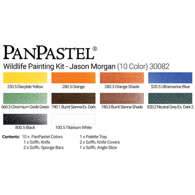 PanPastel Ultra Yumuşak Sanatçı Pastel Seti 9ml 7 / pkg, Vahşi Boyama, 10 Renk
