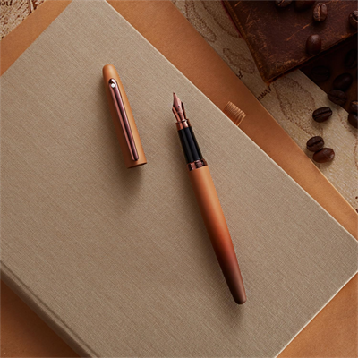 Sheaffer VFM 9428 Coffee Edition Mat Kahverengi Dolma Kalem, Regal Kahverengi PVD Süslemeli - M