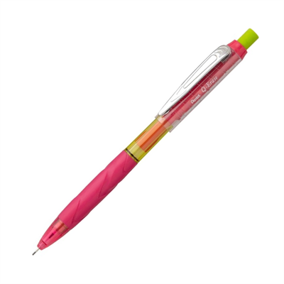 Pentel 0.7 mm Metal Klipsli Büyük Boy Silgili Versatil - Q-ERASE Pembe
