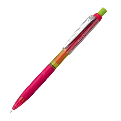Pentel 0.5 mm Metal Klipsli Büyük Boy Silgili Versatil - Q-ERASE PEMBE