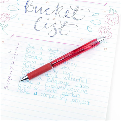 Pentel Feel It 0.7 Mm Yağ Bazlı Mekanizmalı Roller Kırmızı
