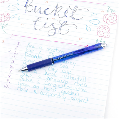 Pentel Feel It 0.7 Mm Yağ Bazlı Mekanizmalı Roller Mavi
