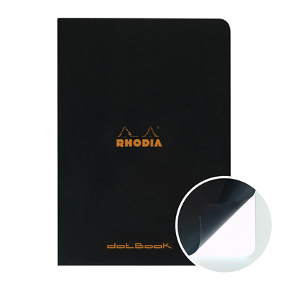 Rhodia A4 Noktalı Stapled Notebook Dot -Black- A4. 48 pages