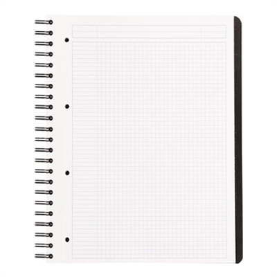 Rhodıa Rc119930 225*297 Mm A-4+ Kareli Defter Siyah İç Cepli Kapak Soldan 4 Delikli Spiralli 