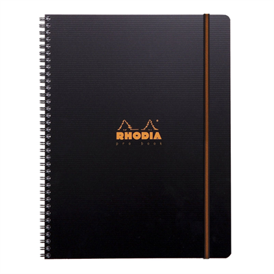 ESMORHODIA RC119930 225*297 mm A-4+ KARELİ DEFTER SİYAH İÇ CEPLİ KAPAK SOLDAN 4 DELİKLİ SPİRALLİ (5'Lİ)341210