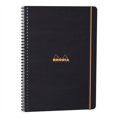 RHODIA RC119931 225*297 mm A-4+ ÇİZGİLİ DEFTER SİYAH İÇ CEPLİ KAPAK SOLDAN 4 DELİKLİ SPİRALLİ (5Lİ)