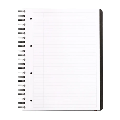 RHODIA RC119931 225*297 mm A-4+ ÇİZGİLİ DEFTER SİYAH İÇ CEPLİ KAPAK SOLDAN 4 DELİKLİ SPİRALLİ (5Lİ)