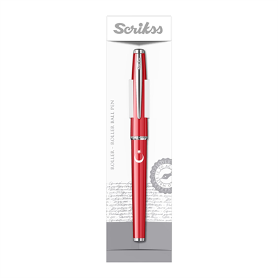 Scrikss 33 Roller Kırmızı Ay Yıldız Baskılı, Şeffaf Amb